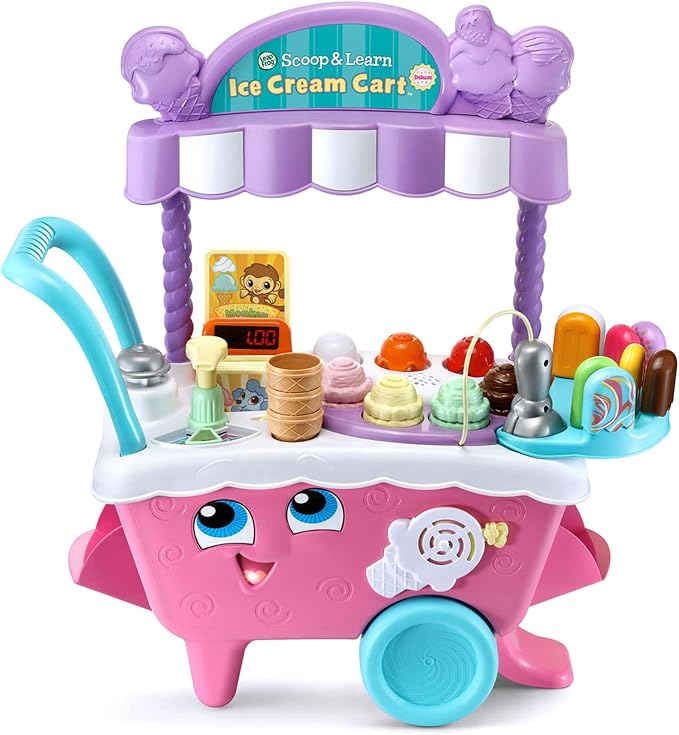 LeapFrog Scoop and Learn Ice Cream Cart Deluxe (Frustration Free Packaging), Pink