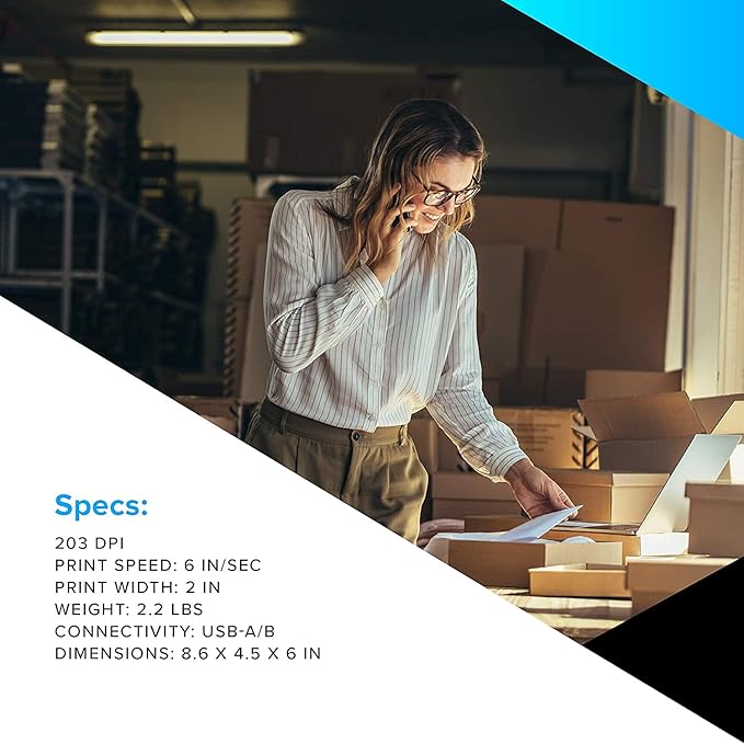 Zebra ZD410 Direct Thermal Desktop Printer Print Width of 2 in USB Connectivity ZD41022-D01000EZ (Renewed)