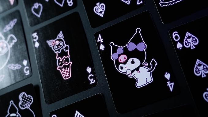 Bicycle Kuromi Sanrio Playing Cards, Black, Pink and Purple, 1 Deck