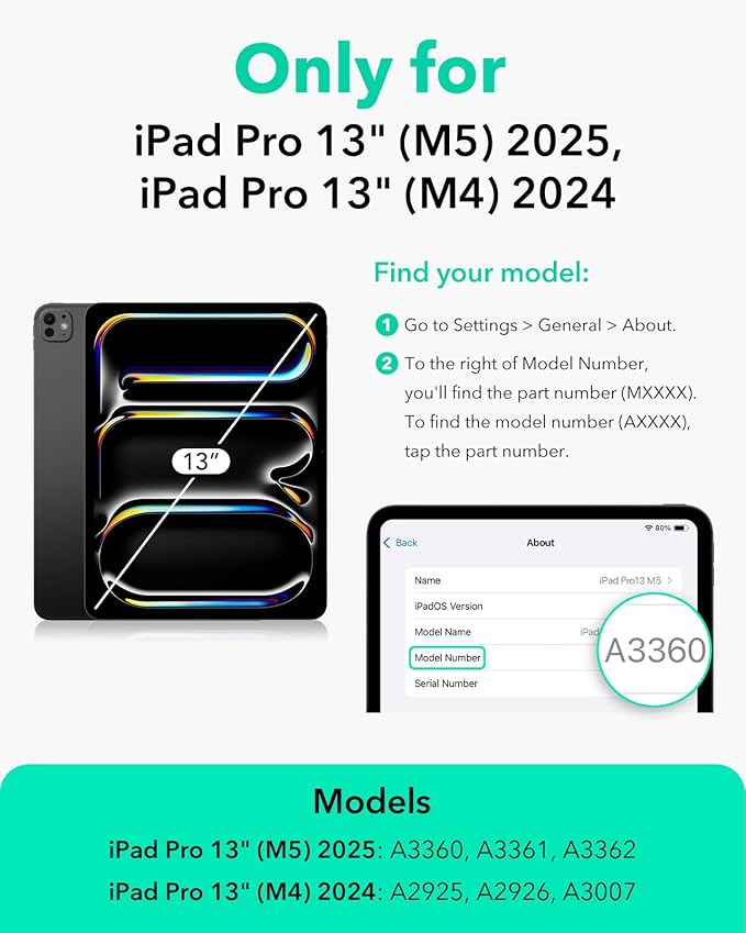 ESR for iPad Pro 13 Inch Case (M5/M4) 2025/2024, Vertical Stand Cover, Multi Stand Angles, Ultra-Stable Case with Pencil Holder, Flip Series, Pink