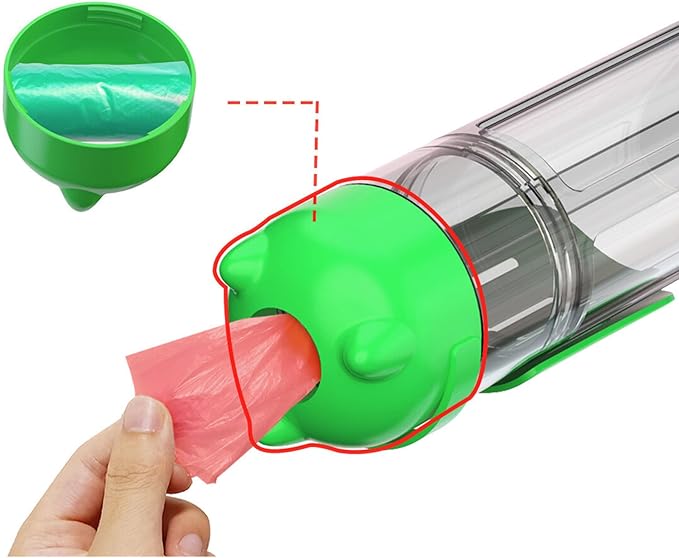 DoqiPaw Dog Travel Water Bottle Leak Proof No Spill Lead Leash Waterer Feeder Accessory Alternative to Dispenser Portable Pet Bowl Large Dogs(500ml) (Green)