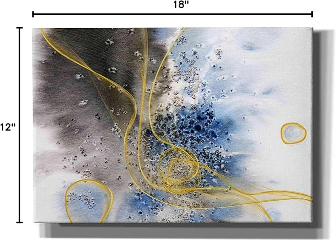 Epic Graffiti 'Coastal Watercolor Abstract' by Irena Orlov, Canvas Wall Art, 18"x12"