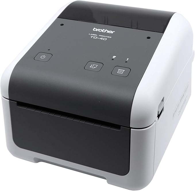 Brother TD4410D 4-inch Thermal Desktop Barcode and Label Printer, for Labels, Barcodes, Receipts and Tags, 203 dpi, 8 IPS, Standard USB and Serial, 6.1"x7.1"x8.8"