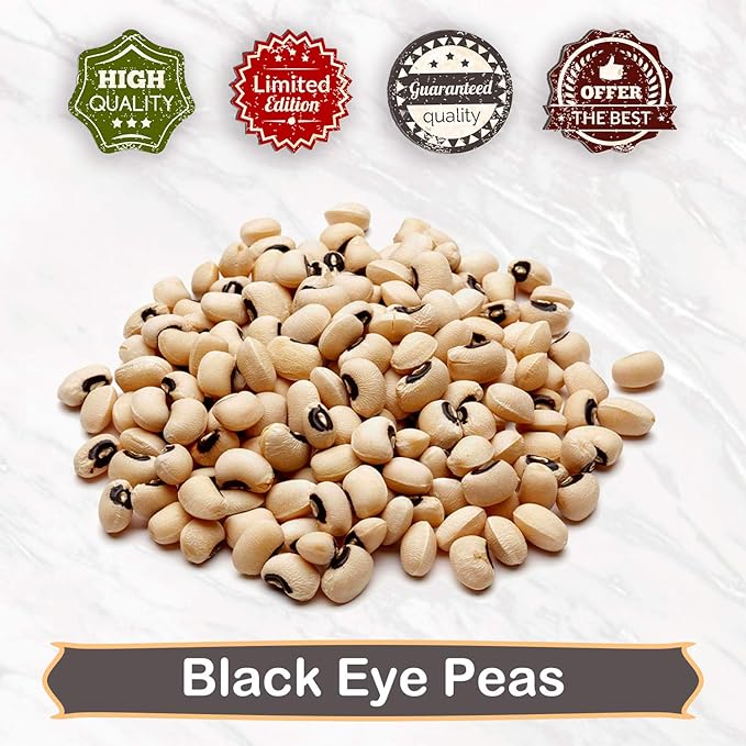 NY SPICE SHOP Black Eye Peas (Cowpeas) - 3 Pound Indian Whole Black Eyed Peas - Protein & Fiber Rich Lobiya - Black-Eyed Beans - Dry Black Eye Peas