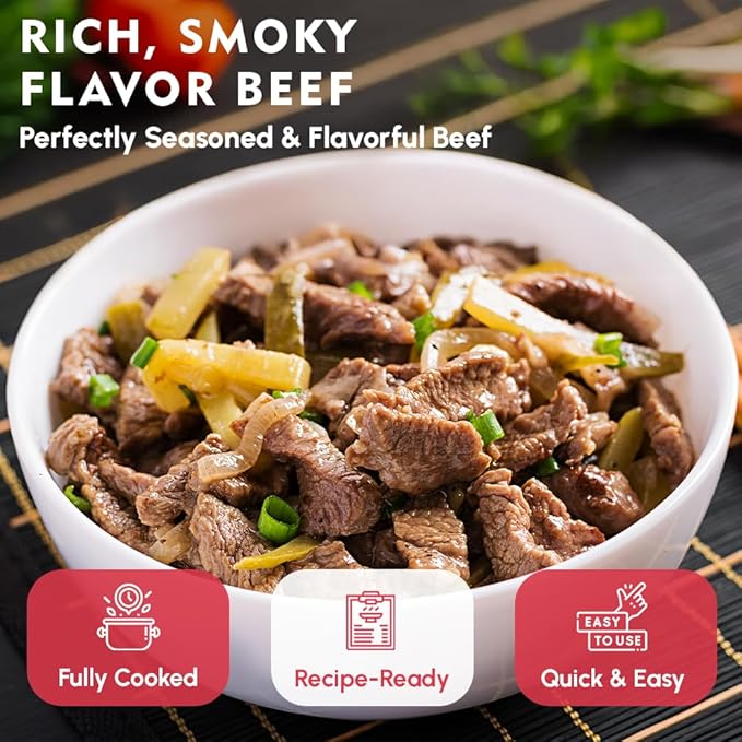 Werling Meat Canned Beef 14.5 Oz ??Fully Cooked, Heat & Eat | Shelf Stable Canned Meat for Pantry Staples, Everyday Meals, Camping, Hiking, Emergency & Survival | 5-Year Shelf Life | Pack of 12