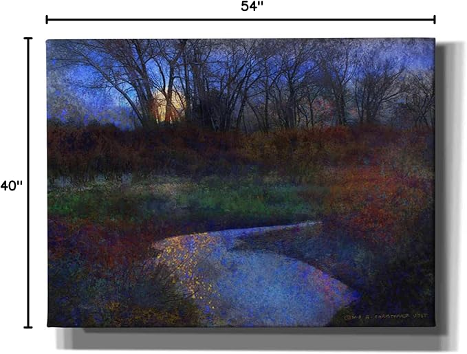 Epic Graffiti 'Moonlit Stream' by Chris Vest, Canvas Wall Art, 54"x40"