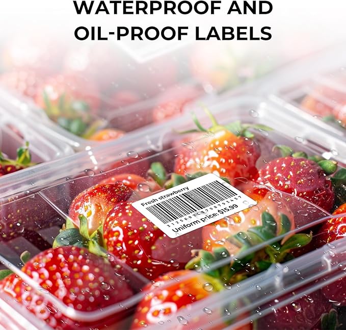 MUNBYN 3x2 Inch White Thermal Labels, Thermal Sticker Labels for Price, Barcode, Mailing, Name, 500 Sheets/1 Roll