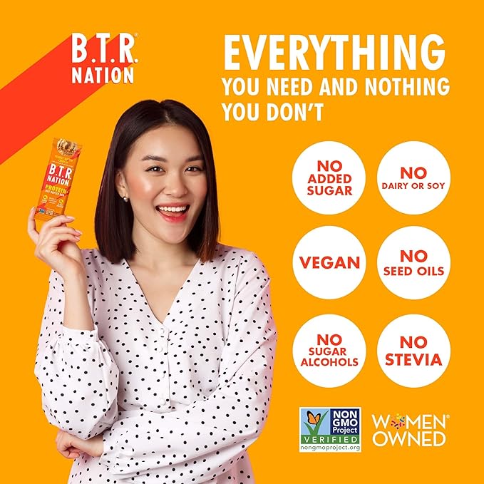 B.T.R Nation Vegan Keto Plant Based High Protein & HIgh Fiber Bars - Peanut Butter Crunch Protein+ | 12 Bars | Low Carb & GF, Free of Sugar Alcohols, Dairy, Soy, with Powerful Superfoods!