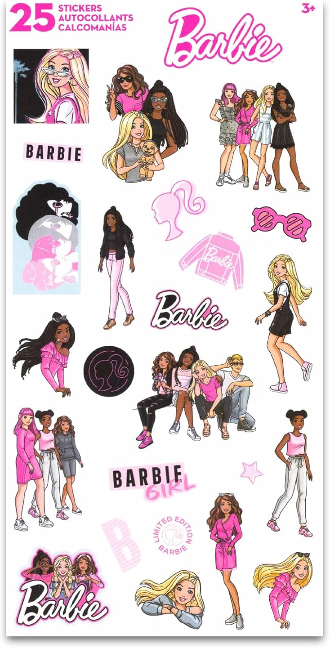 Barbie Flash Cards Set Toddler Kids - Bundle with 36 Math Flashcards Featuring Numbers for Pre-K Boys, Girls Plus Stickers, More | Barbie Learning Toys
