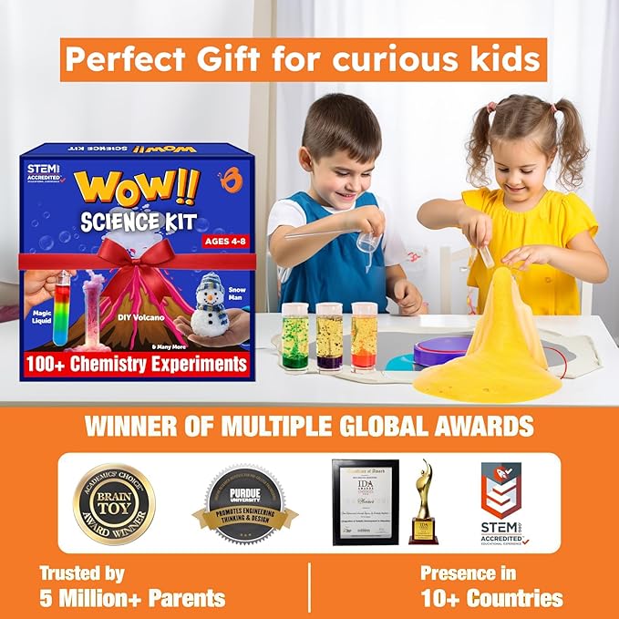 Butterfly EduFields 100+ Science Kits for Kids Age 4-8 | Science Kit Gifts for 6 Year Old Boys & Girls | Science Experiments for Kids 6-8 | Science Kits Age 4-8 | Cool 7 Year Old Gifts