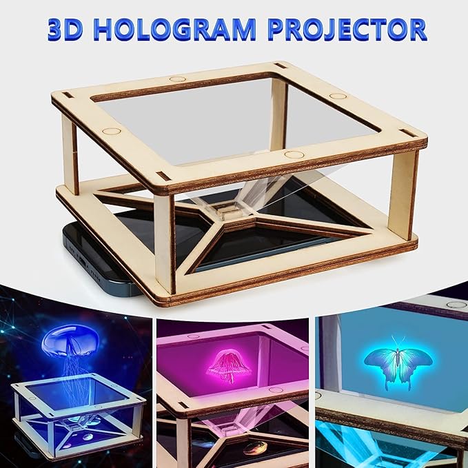 Poraxy 6 in 1 STEM Kits for Kids Age 8-10, Science Building Educational Experiment Projects 8-12, 3D Wooden Puzzles Crafts, Toys for Age 8-13, Gifts for Boys and Girls 6 7 8 9 10 11 12 13 Years Old