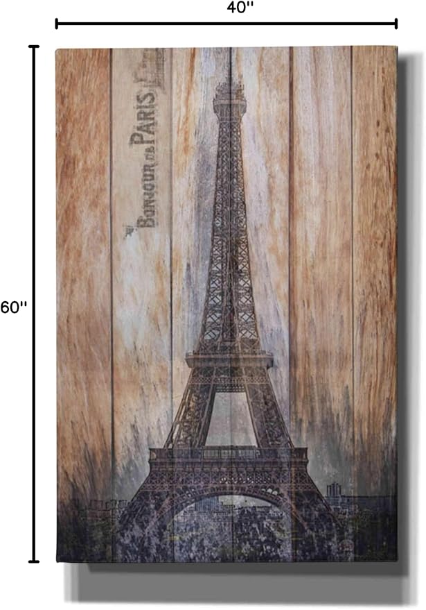 Epic Graffiti 'Rustic Eiffel Tower' by Karen Smith, Canvas Wall Art, 40"x60"
