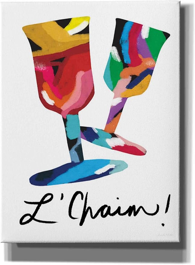 Epic Graffiti 'L'Chaim Glass' by Linda Woods, Canvas Wall Art, 12"x16"