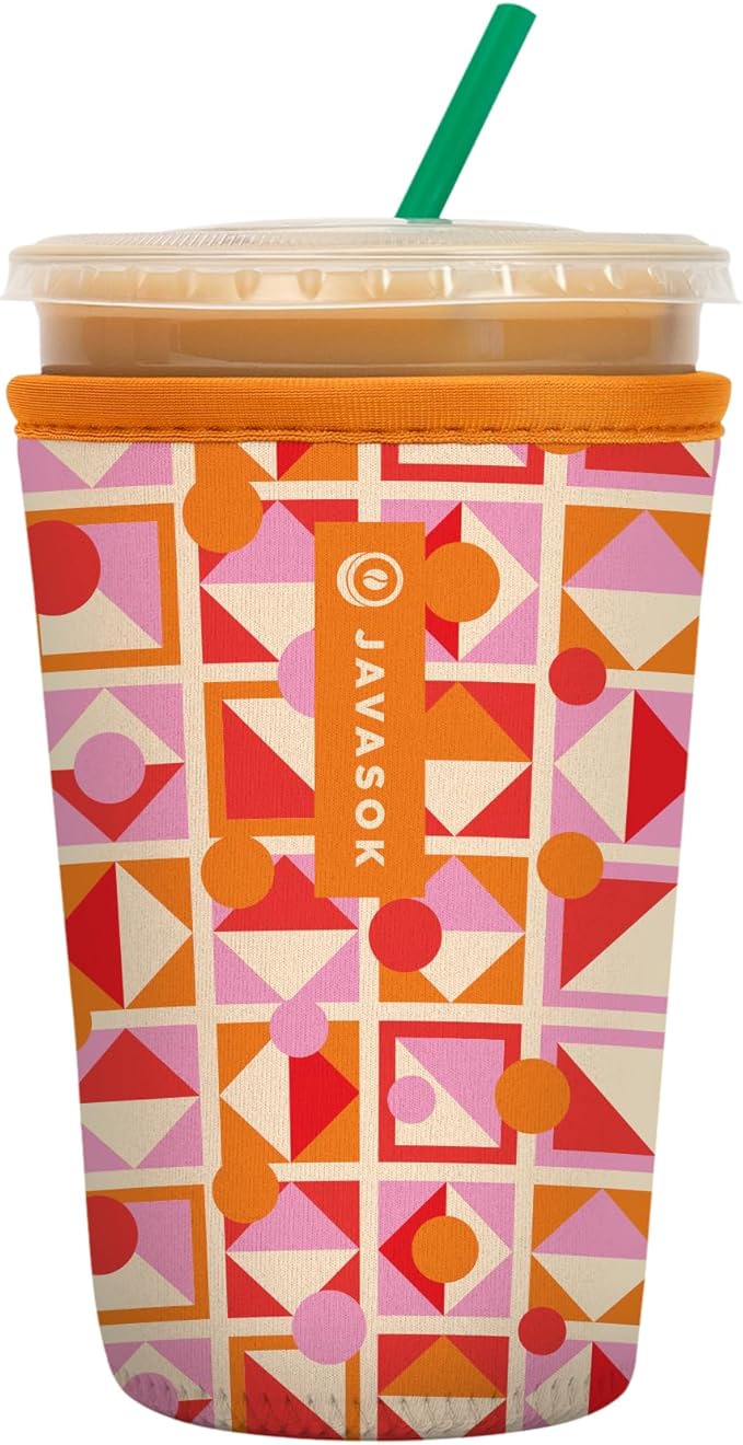 Sok It JavaSok Iced Coffee & Cold Soda Insulated Neoprene Cup Sleeve (Take Shape, Medium: 22-28oz)