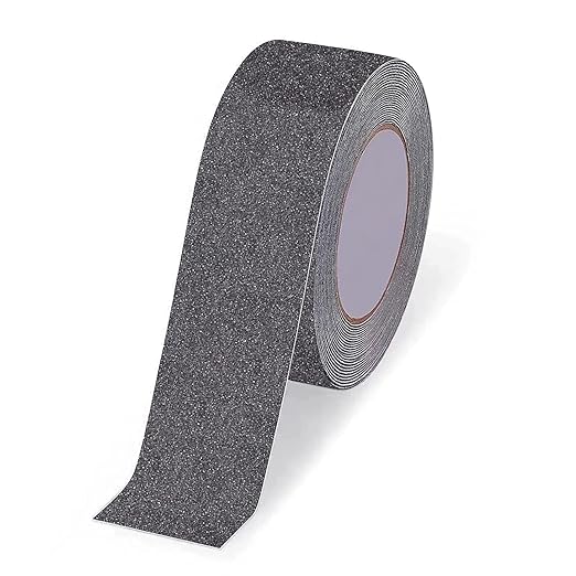 Qingluan Clear Non Slip Tape, 2 inch x 60 feet, Non Skid Tread Safety Tape with High Traction Grit, Grip Tape for Stairs, Steps, Floors, Bathroom