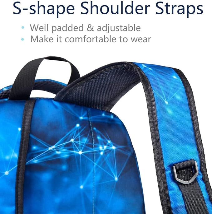 BLUEFAIRY Boys Backpacks Set with Lunch Bag for Kids Primary Elementary School Bags for Teens Middle Book Bags with Insulated Lunch Box for Adolescentes Back to School Travel Aged 8-10 Blue18
