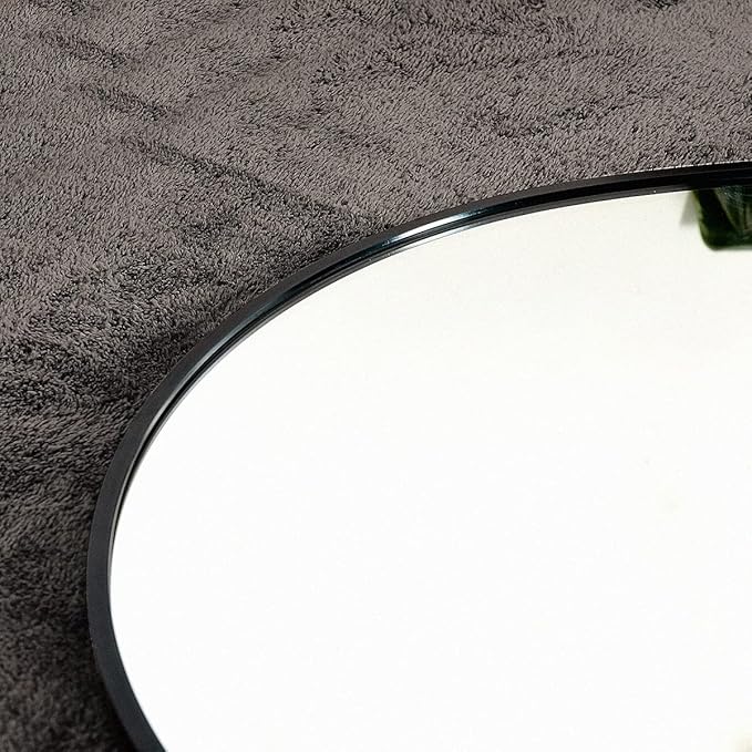 Arched Floor Mirror, 58"18" Full Length Mirror with Stand, Freestanding, Aluminum Frame - Black