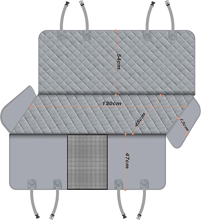 GXT Dog Back Seat Cover Protector for Cars SUV and Trucks with Mesh Window, Scratchproof Nonslip and Waterproof Material