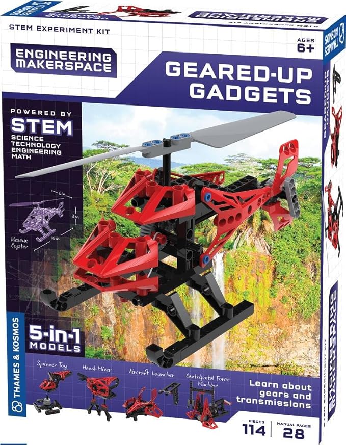 Thames & Kosmos Engineering Makerspace Geared-Up Gadgets Science Experiment Kit