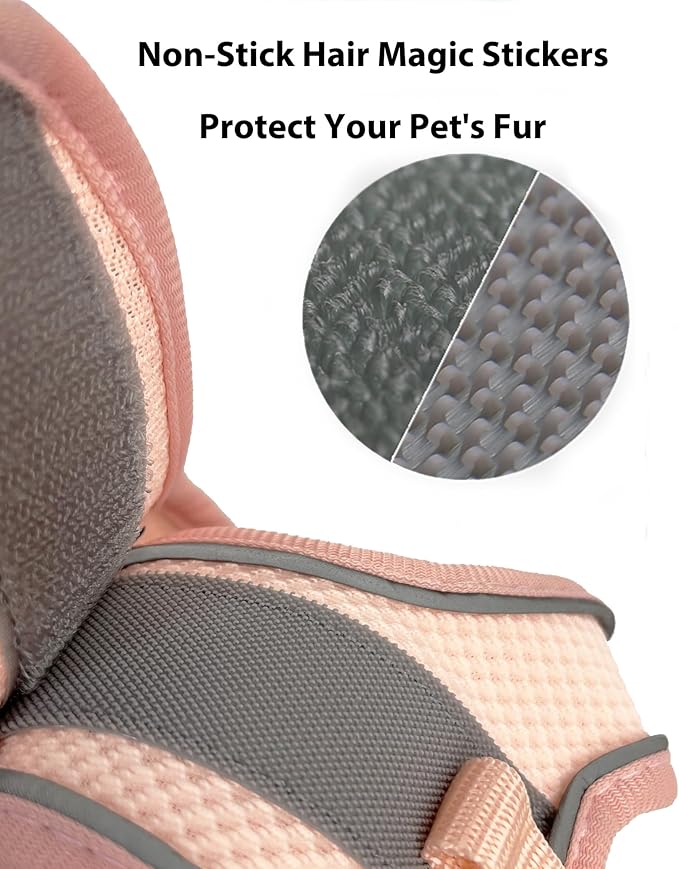 Dog Harness for Small Medium Sized Dog, Step in Puppy Harness and Leash Set Training Walking. (Peach, L)