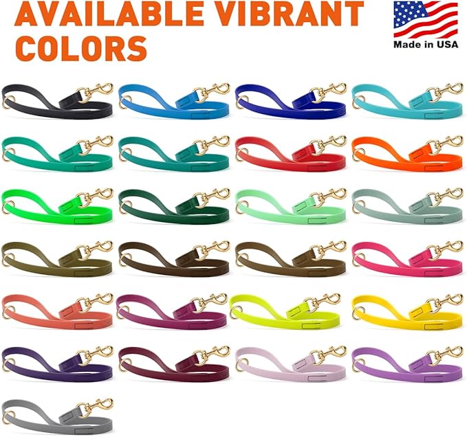 Viper Biothane K9 Working Dog Leash Waterproof Lead for Tracking Training Schutzhund Odor-Proof Long Line with Solid Brass Snap for Puppy Medium and Large Dogs 20in, Olive Drab Green