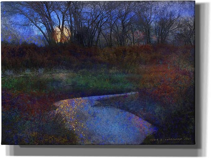 Epic Graffiti 'Moonlit Stream' by Chris Vest, Canvas Wall Art, 54"x40"