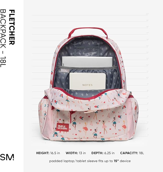 Simple Modern Large Minecraft Kids Backpack for School Girls and Boys | Elementary Backpack for Teen | Fletcher Collection | Kids - 16" tall | Minecraft Creeper