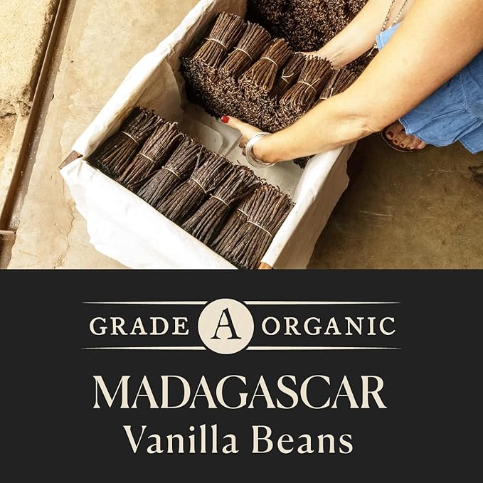 25 Organic Madagascar Whole Vanilla Beans, Grade A Pods, Premium Vanilla Beans for Making Extract & Baking - Cook?™s