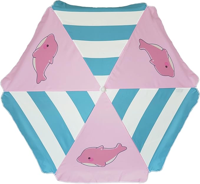 AMMSUN 47 Inch Seaside Beach Umbrella for Sand Box Water Table - Kids shade Umbrella for children Beach Camping Garden Outdoor Play Shade umbrella for picnic table
