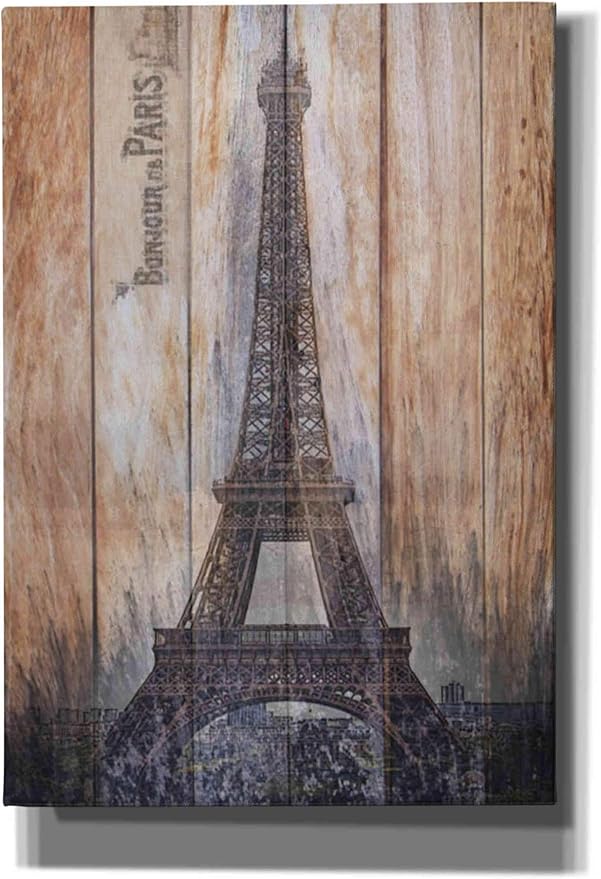 Epic Graffiti 'Rustic Eiffel Tower' by Karen Smith, Canvas Wall Art, 18"x26"