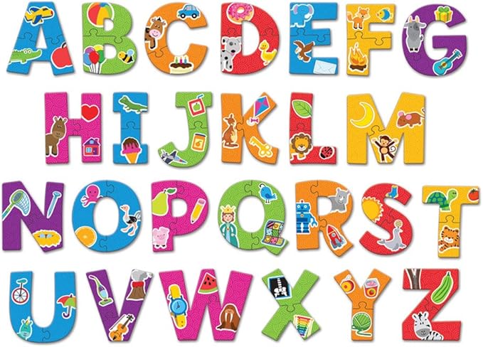 Learning Resources Alphabet Puzzle Cards, Early ABCs, Toddler Puzzle, 26-Self Correcting Puzzles, Alphabet Toys for Toddlers, ABC toys, 52 Pieces, Ages 3+