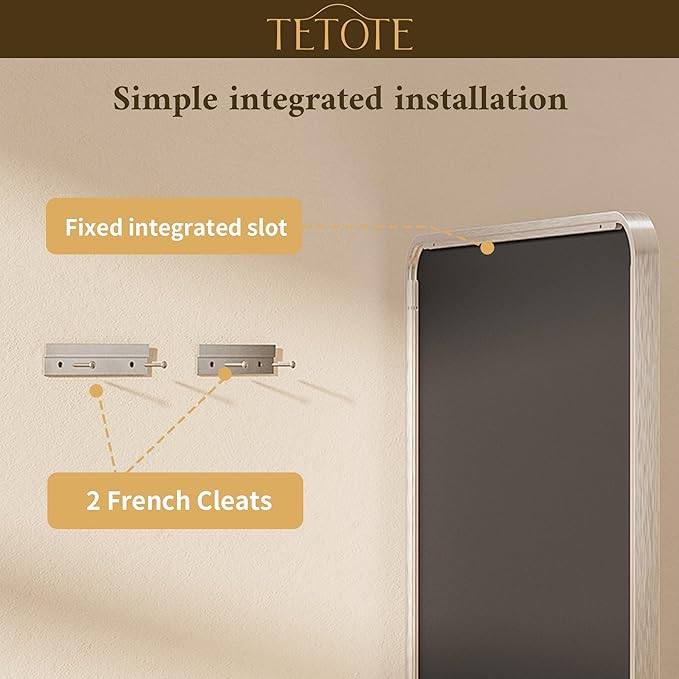TETOTE Brushed Nickel Bathroom Mirror 20 x 30 Brushed Nickel Metal Framed Bathroom Mirror, Tempered Glass, Modern Farmhouse Wall Mounted Mirror for Decorative(Horizontal/Vertical)