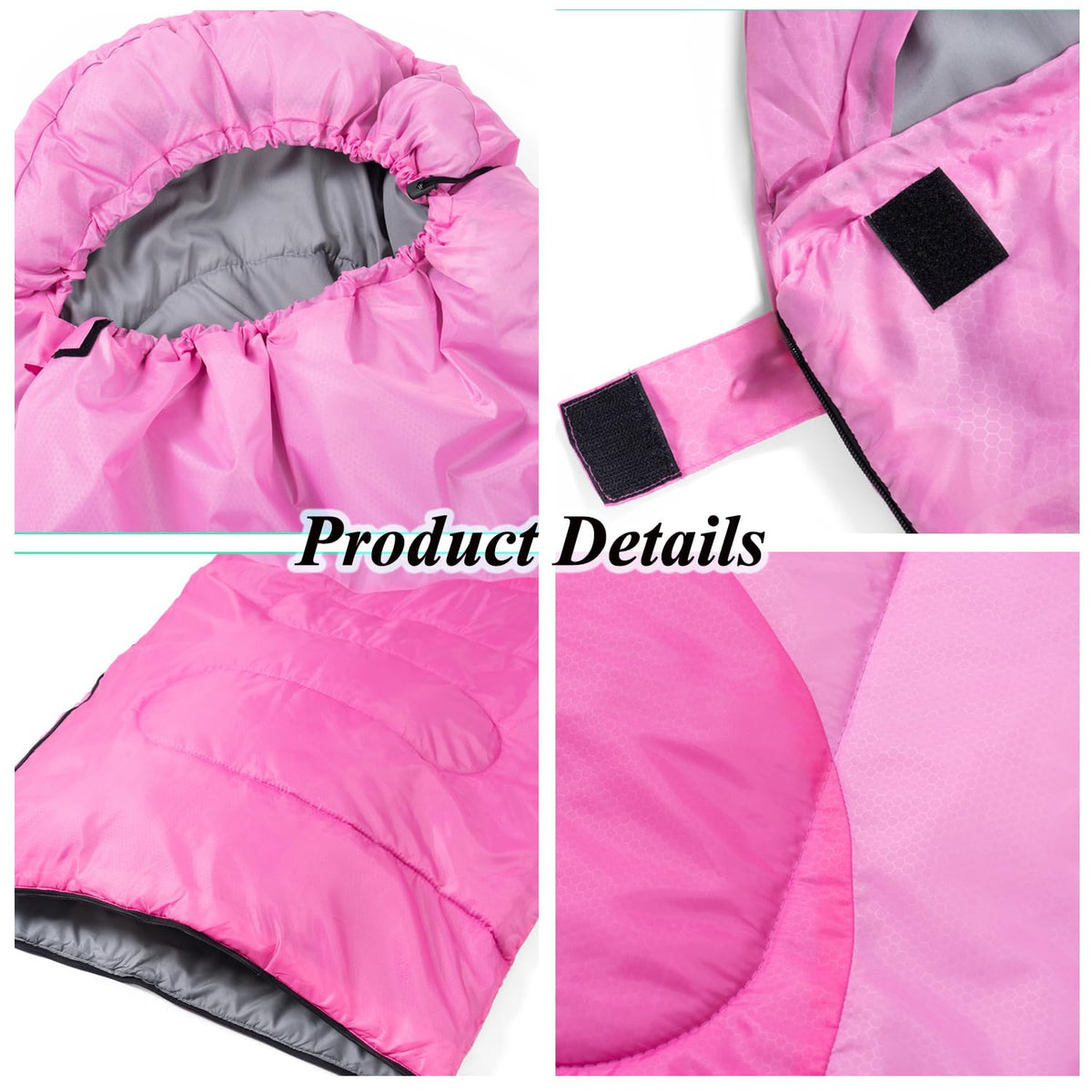 Sleeping Bag - 3 Seasons for Adults Boys Girls Camping Hiking - Warm Cold Weather Lightweight Portable with Compression Bag for Backpacking in Spring, Summer, Fall and Winter