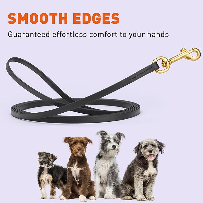 Viper Biothane K9 Working Dog Leash Waterproof Lead for Tracking Training Schutzhund Odor-Proof Long Line with Solid Brass Snap for Puppy Medium and Large Dogs, 33ft Black