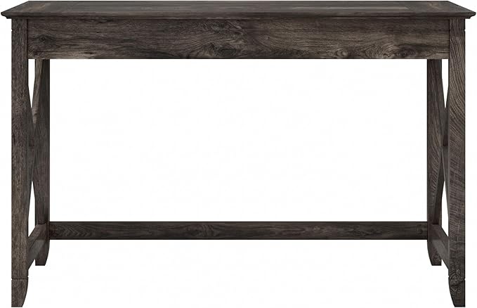Bush Furniture Key West 48W Writing Desk in Dark Gray Hickory