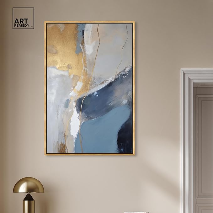 Art Remedy This Close Canvas Timeless Abstract Wall Art, Gold Frame, 30" x 45"