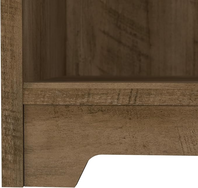 Bush Furniture Tall 5 Shelf Bookcase, Large Open Bookshelf, Sturdy Display Cabinet for Living Room or Home Office, Cabot Collection, Reclaimed Pine