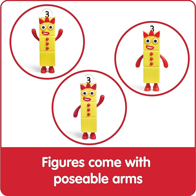 hand2mind Numberblocks Friends One to Five, Action Figure Set, Toy Figures & Playsets, Small Figurines for Kids, Counting Blocks, Numbers for Toddlers, Math Toys, Kids Birthday Gifts
