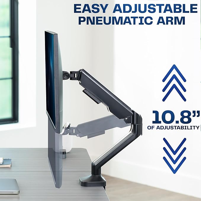 VIVO Heavy Duty Ultrawide Monitor Tension Arm for up to 40 inch Screens, Holds 26.4 lbs, Premium Desk Mount Stand, Black, STAND-V100O
