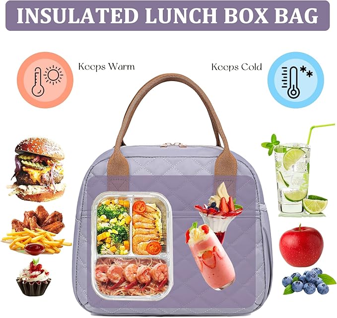 CAMTOP Lunch Box for Women Men Insulated Lunch Bag Lunch Tote Bag Leakproof Thermal Cooler Large Capacity for Travel Work School Picnic