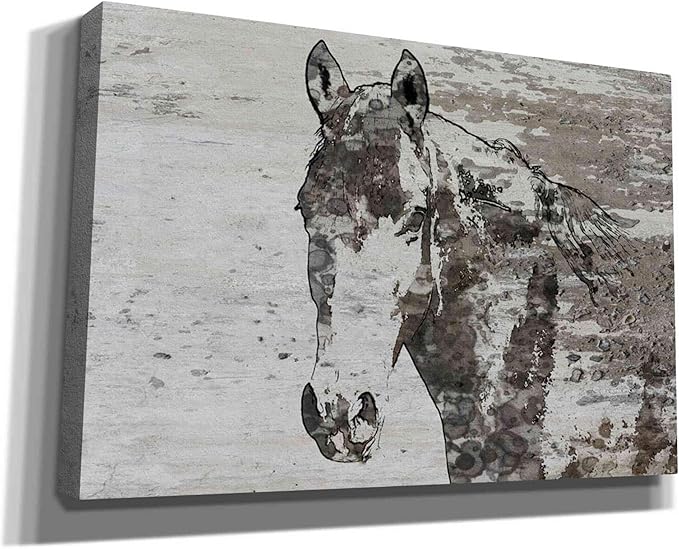 Epic Graffiti 'Portrait of a Horse' by Irena Orlov, Canvas Wall Art, 60"x40"