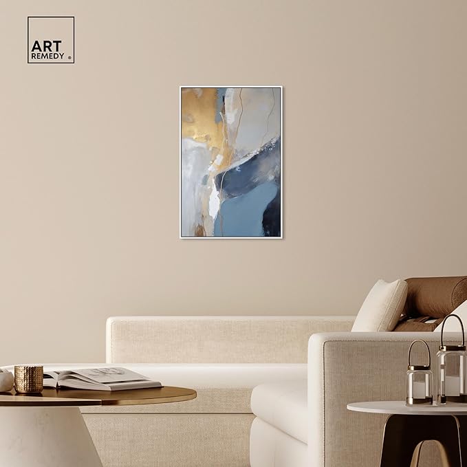 Art Remedy This Close Canvas Timeless Abstract Wall Art, White Frame, 24" x 36"