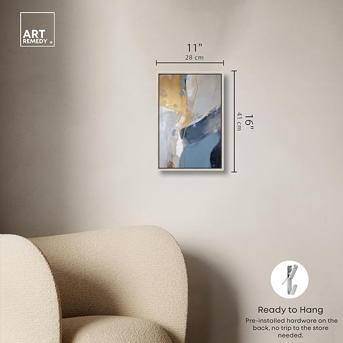 Art Remedy This Close Canvas Timeless Abstract Wall Art, Silver Frame, 10" x 15"