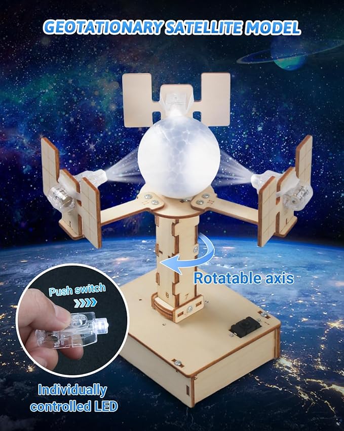 Poraxy STEM Kits for Kids Ages 8-10-12, 5 Set Wooden 3D Puzzles, Educational Science Experiment Building Projects Crafts, Toys for Ages 8-13, Birthday Gifts for Boys Girls 8 9 10 11 12 13 Years Old