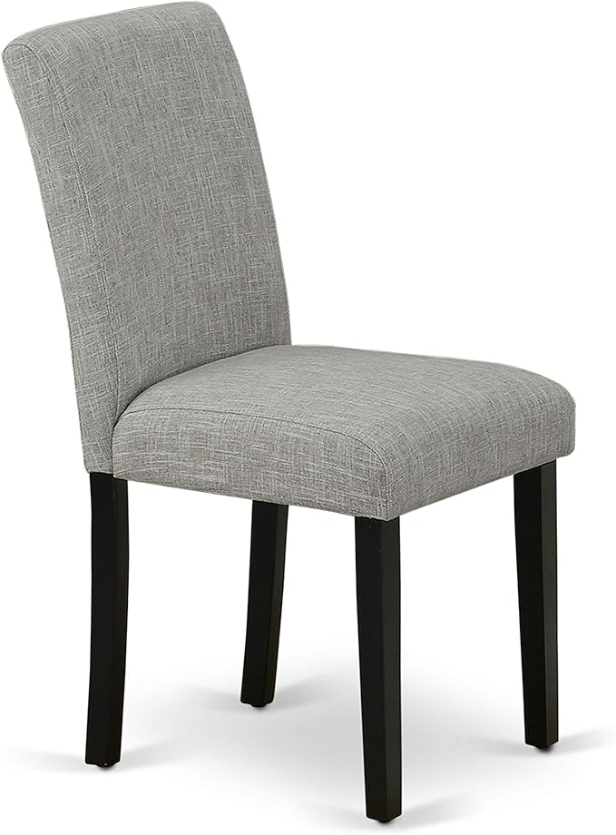East West Furniture X697AB106-7 7 Piece Kitchen Table Set Consist of a Rectangle Dining Table with X-Legs and 6 Shitake Linen Fabric Parson Dining Chairs, 40x72 Inch, Multi-Color