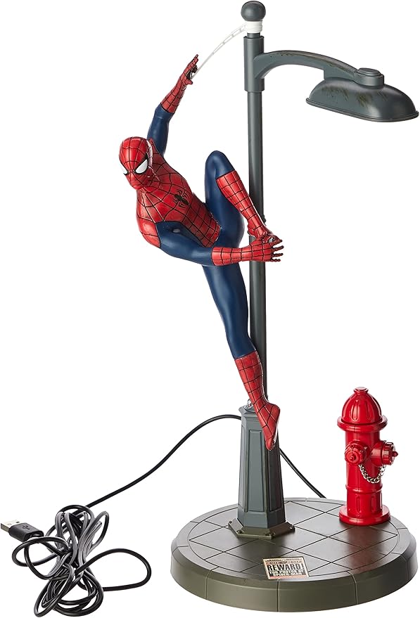 Paladone Spiderman Desk Lamp - Officially Licensed Disney Table Light, Marvel Streetlight Spider Man Spotlight, Gift for Multiverse Fans