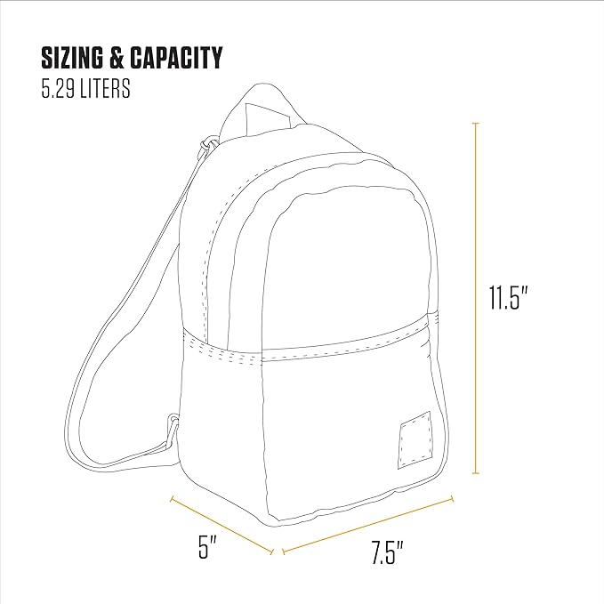 Carhartt Classic Mini Backpack, Durable, Water-Resistant Backpack with Adjustable Shoulder Straps, Tidal