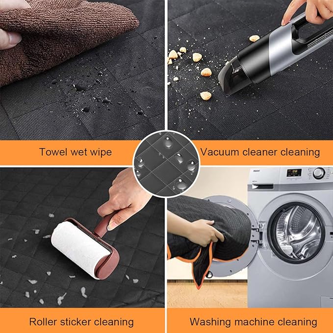 Dog Car Seat Cover, 600D Heavy Duty Waterproof Durable Auto Hammock for Pets, Scratch Proof Nonslip Dog Back Seat Protector Cover, Universal Car Accessories for SUVs Trucks (Orange)