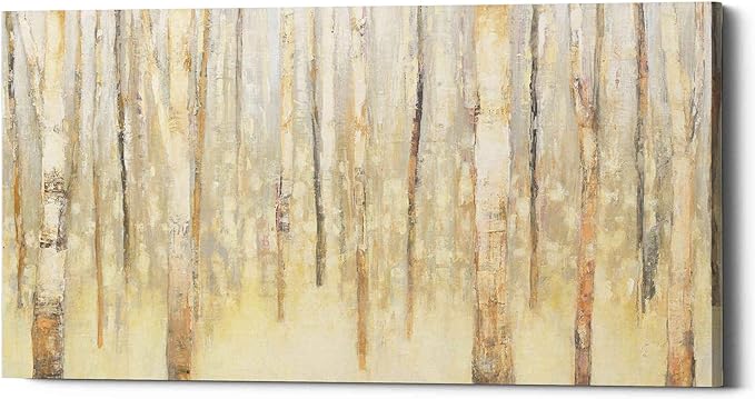 Epic Graffiti 'Birches In Winter' by Julia Purinton, Canvas Wall Art, 30"x60"