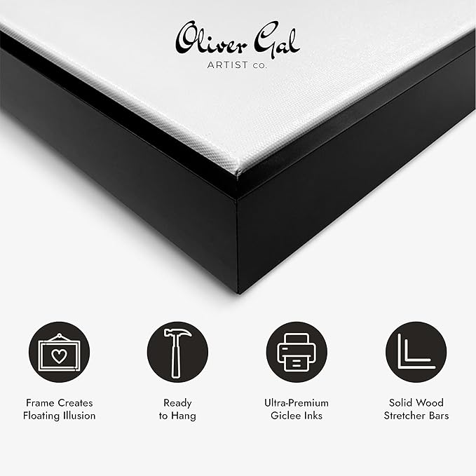 The Oliver Gal Artist Co. Fashion and Glam Framed Wall Art Canvas Prints 'Montecarlo Crystal' Chandeliers Home Décor, 16" x 24", White, Black